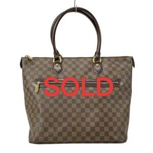 LOUIS VUITTON Saleya GM Ebene Damier - Unclear Handbag Damier Canvas 877-042525